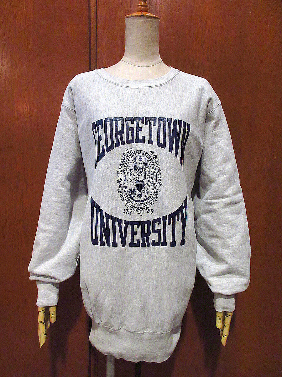 ビンテージ90's○Champion GEORGETOWN UNIVERSITYリバースウィー