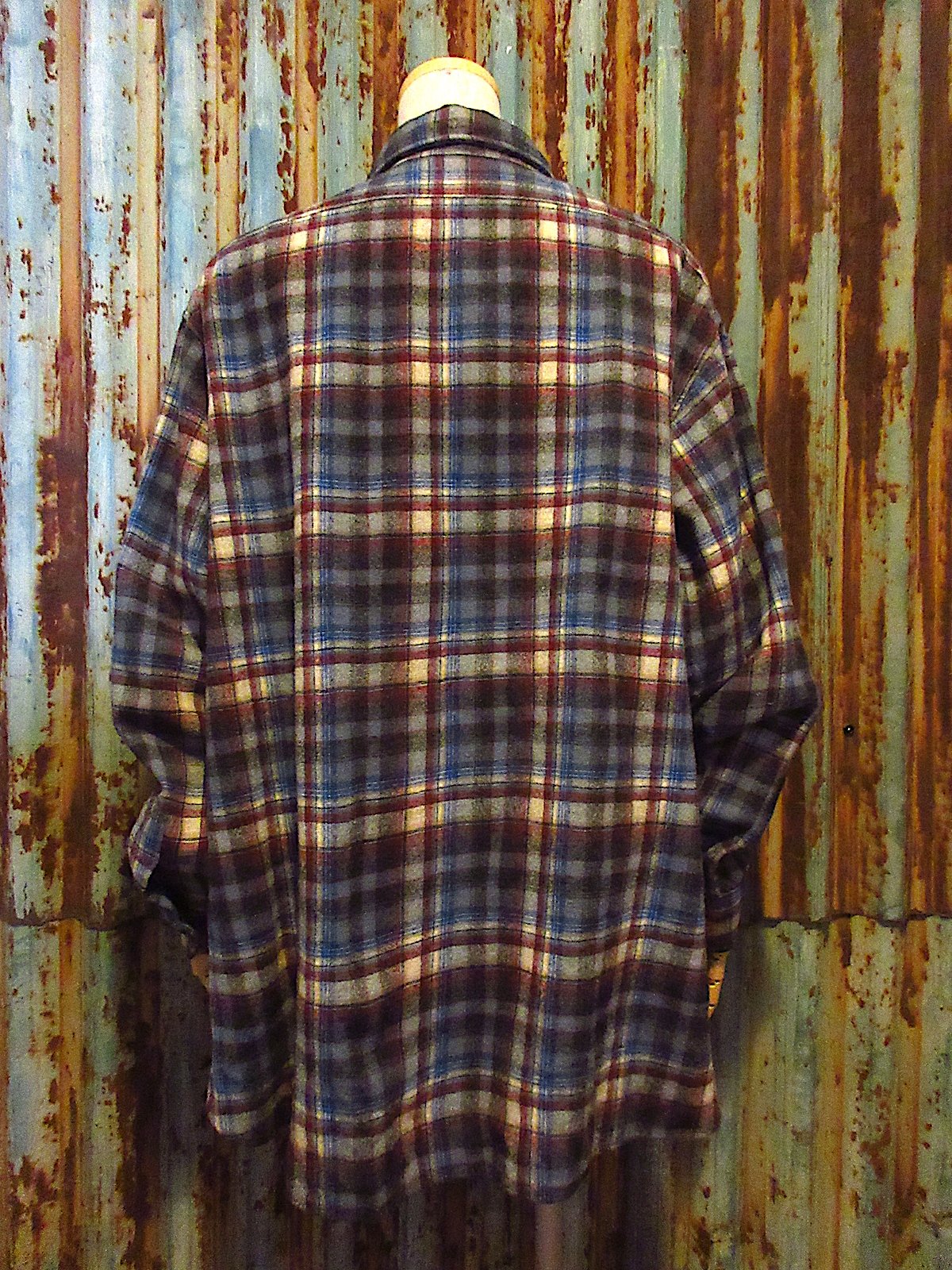 ビンテージ70's80's○PENDLETONチェックウールシャツsize 1X○260219