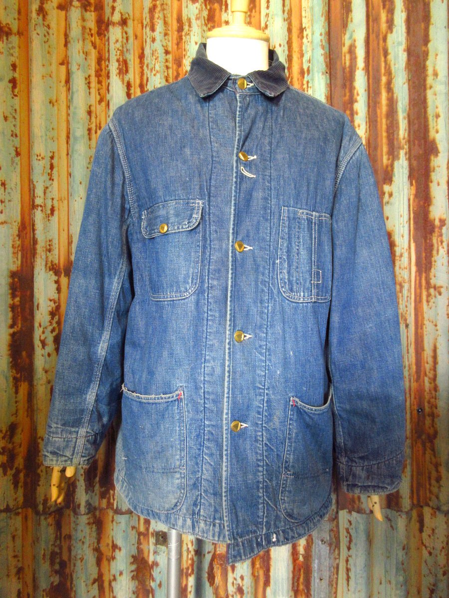 K*t様 美品50s HERCULES ブランケット付き デニムカバーオール　X ビンテージ50's60's○HERCULES裏地ブランケットデニムカバーオール