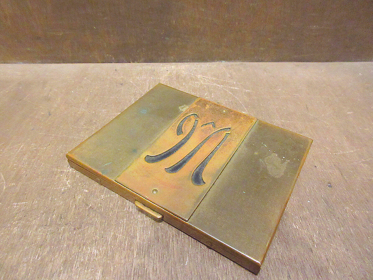 ビンテージ○メタルシガレットケース ゴールド○220730m1-otclctシガー