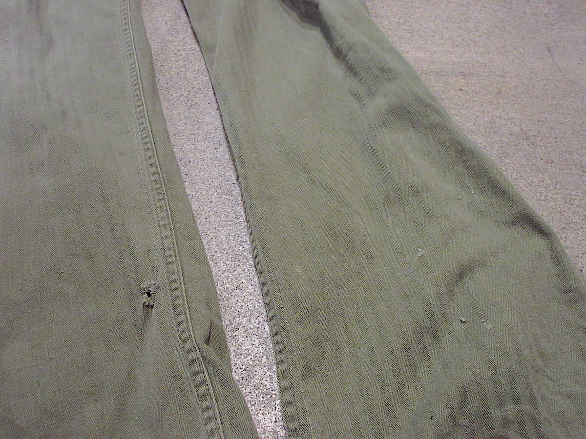 ビンテージ40's○月桂樹ボタン付きコットンHBTオールインワンsize 42