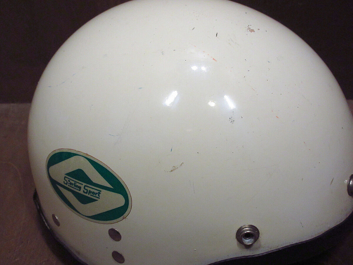 ビンテージ60's○Sterling Sport ハーフヘルメット白 L○210714j6-h