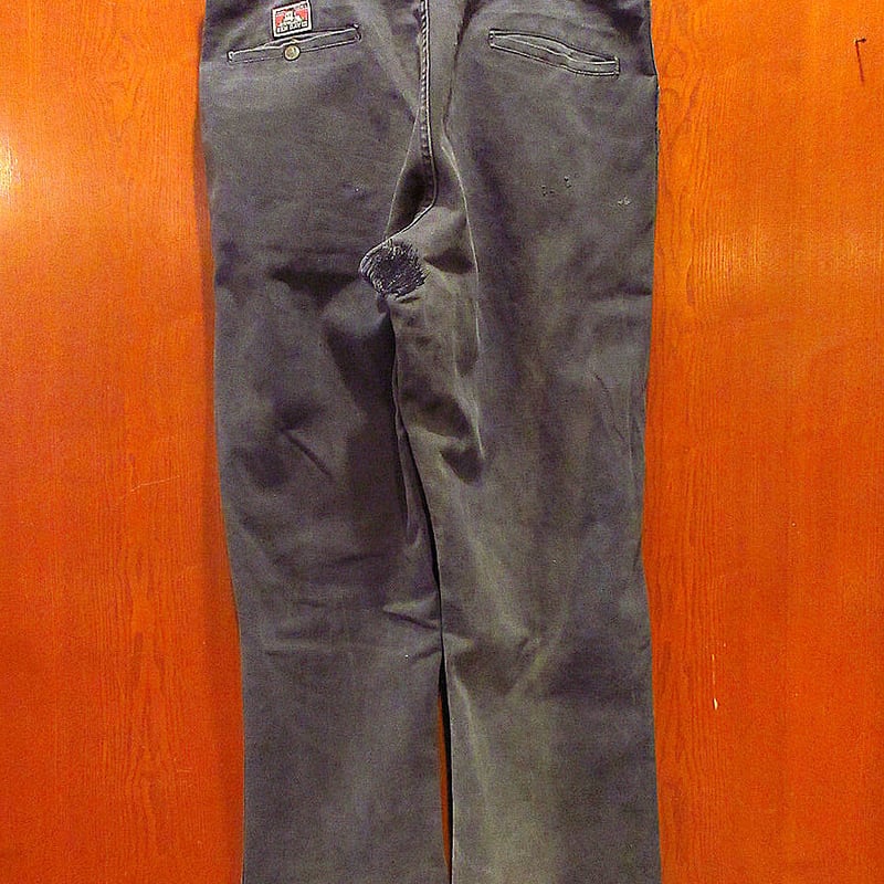 ビンテージ80's○BEN DAVISワークパンツ黒実寸W90cm○230504k8-m ビンテージ80's○BEN DAVISワークパンツ黒実寸W90cm○230504k8-m