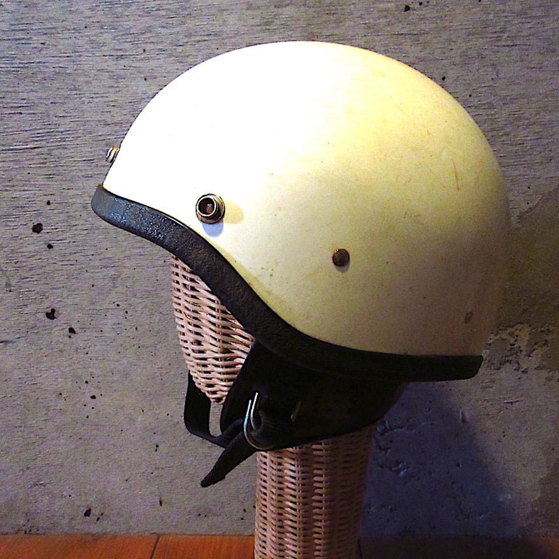 ビンテージ70's○MARK HC VIIハーフヘルメット白○251023j3-hlmtバイク