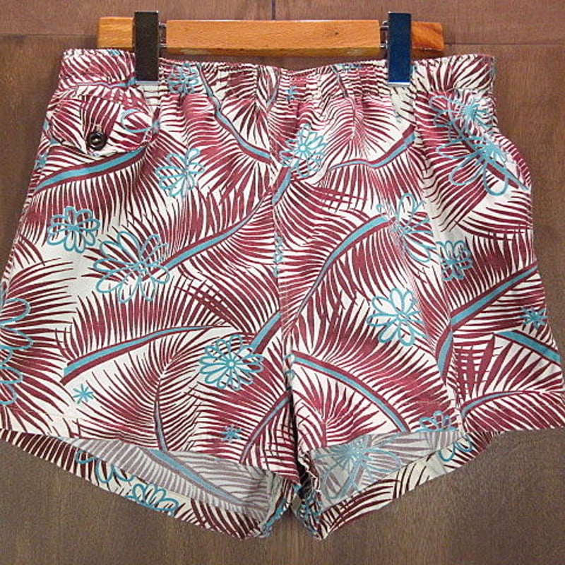 ビンテージ50's☆Gantner WIKIESハワイアンスイムショーツsize34