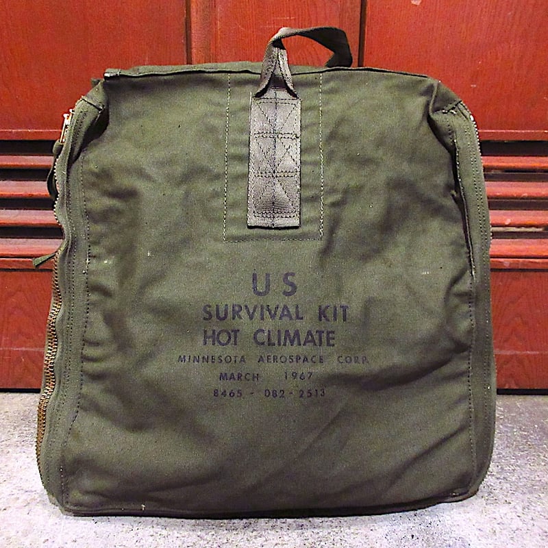 米軍実物　ビンテージ　サバイバルキット ビンテージ60's○DEADSTOCK U.S.ARMYサバイバルキットバッグ○260129n