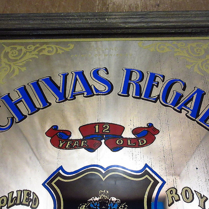 ビンテージ○CHIVAS REGALパブミラー○210425n6-sign シーバスリーガル