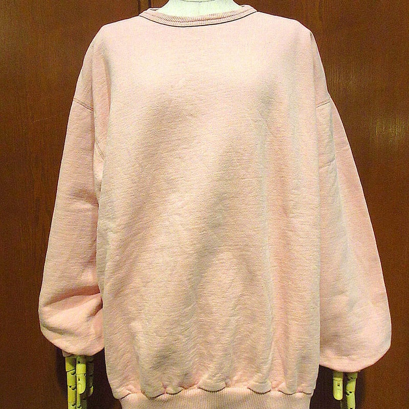 ビンテージ90's○NON-FICTIONコットンスウェット薄ピンクsize L ビンテージ90's○NON-FICTIONコットンスウェット薄ピンクsize L