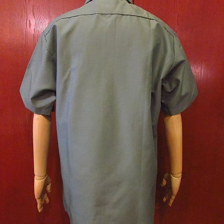 ビンテージ70's●DEADSTOCK半袖ワークシャツsizeM●200530s4-m-sssh-wk古着デッドストックメンズUSA