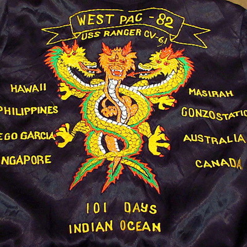 ビンテージ80's○U.S.NAVY USS RANGER CV-61 WEST PAC-82