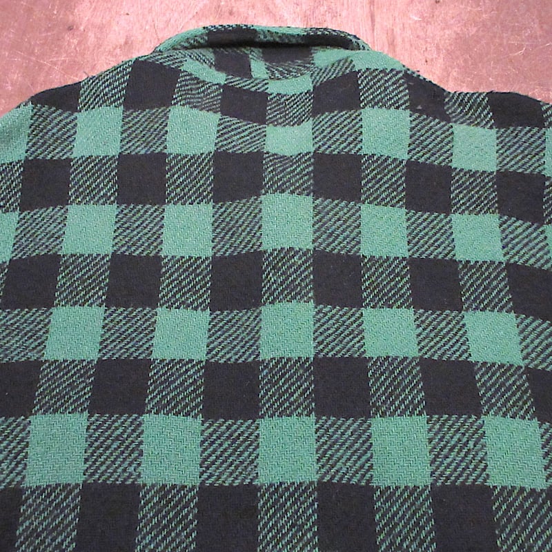 ビンテージ80's○Meltonバッファローチェックウールシャツsize 2XL