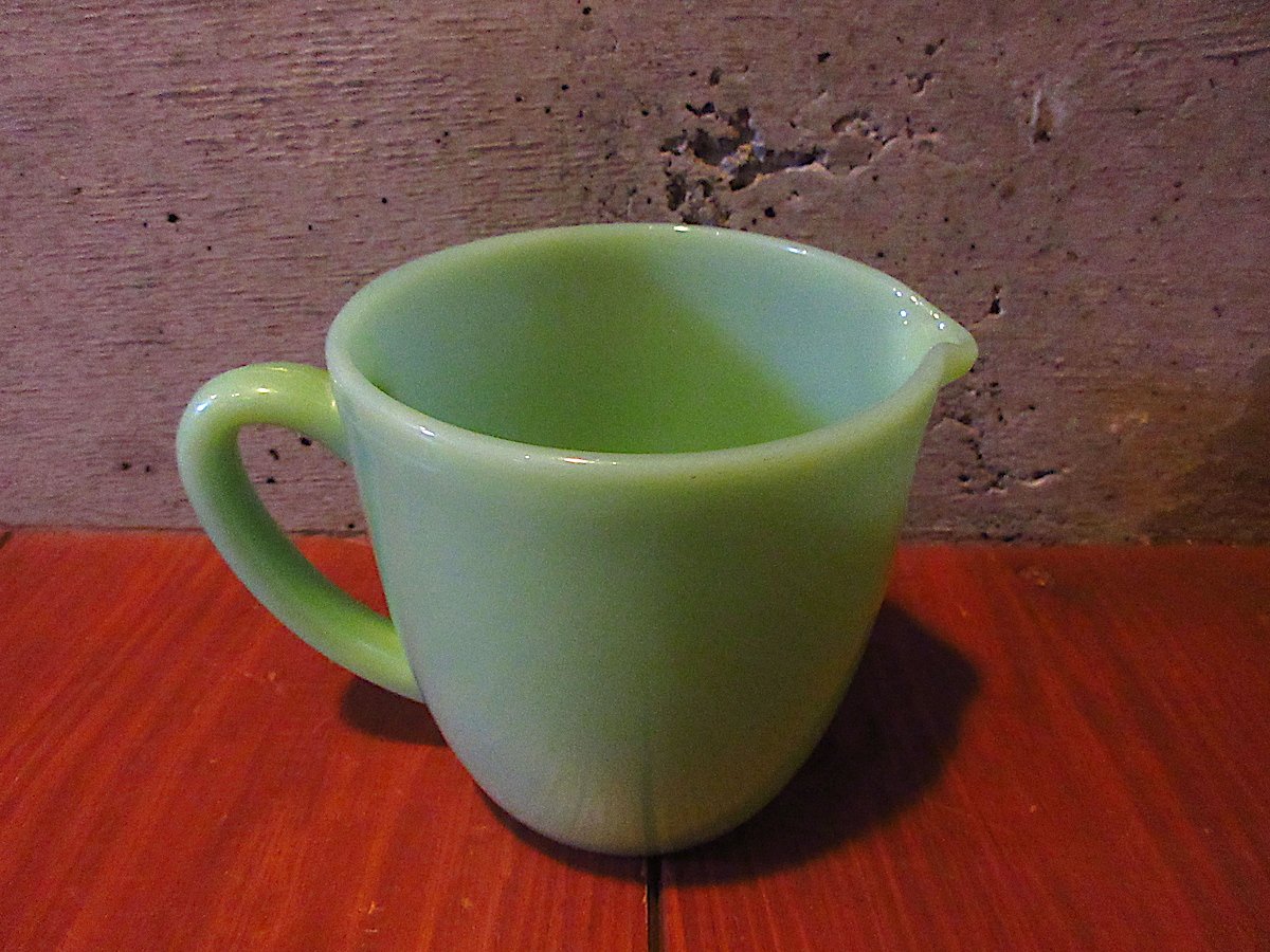 ビンテージ○Fire Kingジェダイミルクピッチャー○260219d7-frk