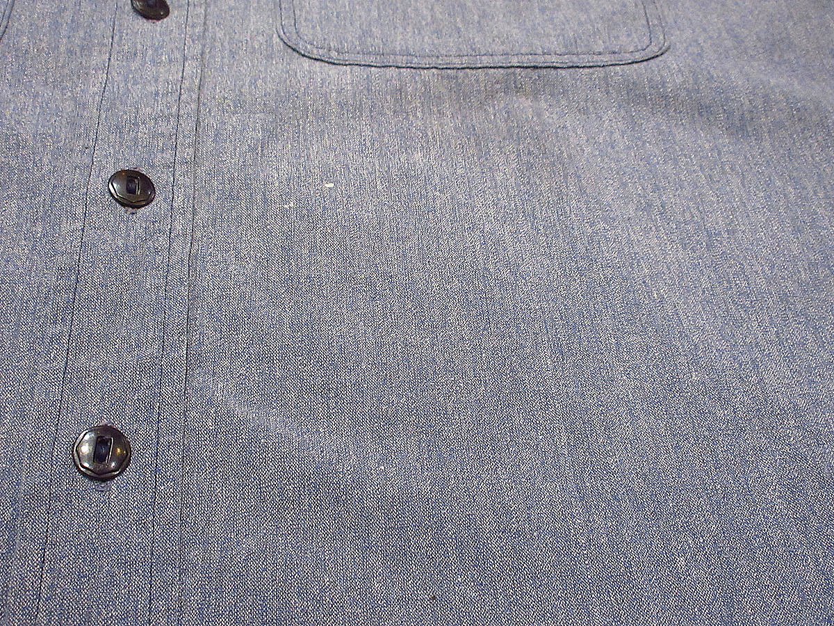 40s BIGMAC シャンブレーシャツ マチ付 ビンテージ40's○BIG MACマチ付きシャンブレーシャツsize 17○240314i2-
