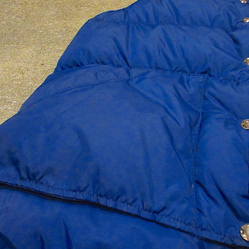 ビンテージ70's○L.L.Bean筆記体タグレディースダウンベスト青size L