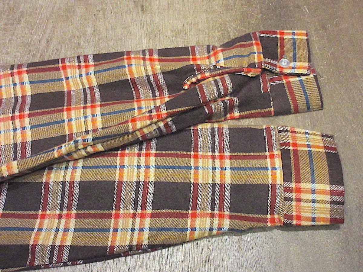 ビンテージ70's○DEADSTOCK Searsチェックプリントネルシャツsize S○25