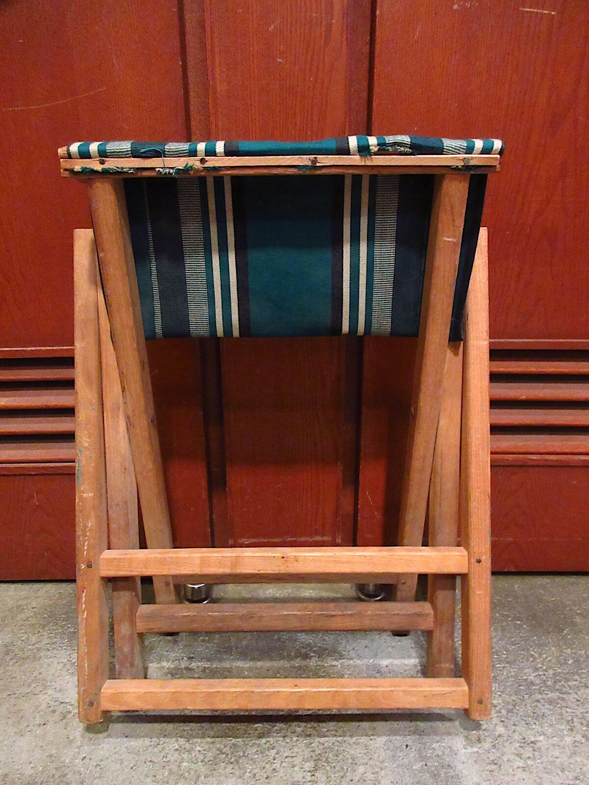 ビンテージ~70's○ストライプアウトドアフォールディングチェア