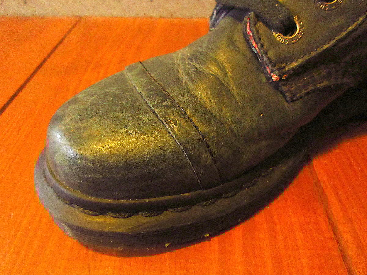 Dr.Martens裏地チェック12ホールブーツ深緑size UK5○231215k6-w-b