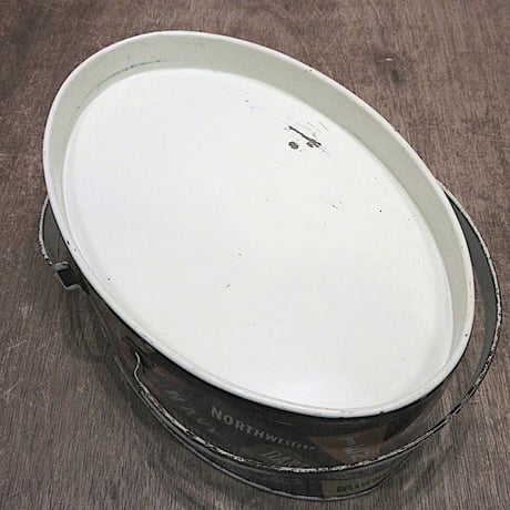 ビンテージ50’s60’s●カレッジペナントデザインメタルランチボックス●251030z5-bxs弁当箱ケースインテリア雑貨小物入れ