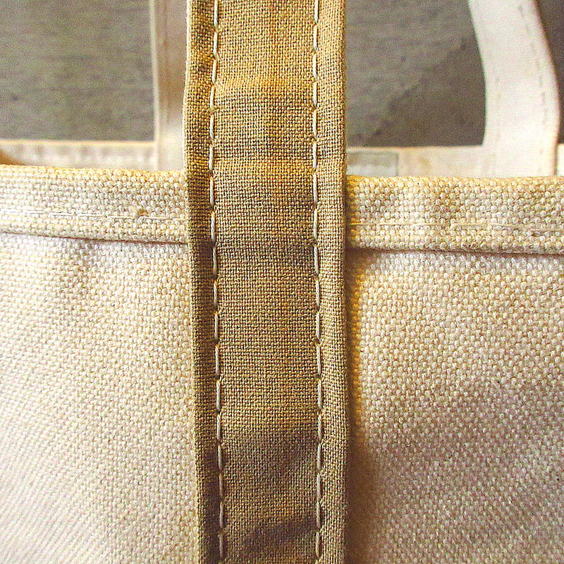 ビンテージ90's○L.L.Bean刺繍入りキャンバストートバッグベージュ