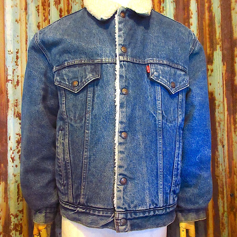 ビンテージ80's○Levi's裏地ボアデニムジャケットsize 46R○250219b1-m