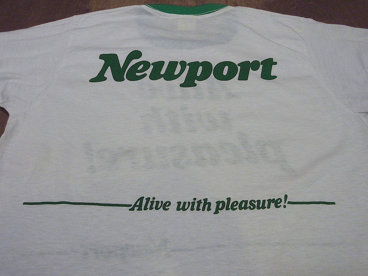 ビンテージ80's○DEADSTOCK NewportプリントリンガーTシャツsize ビンテージ80's○DEADSTOCK NewportプリントリンガーTシャツsize