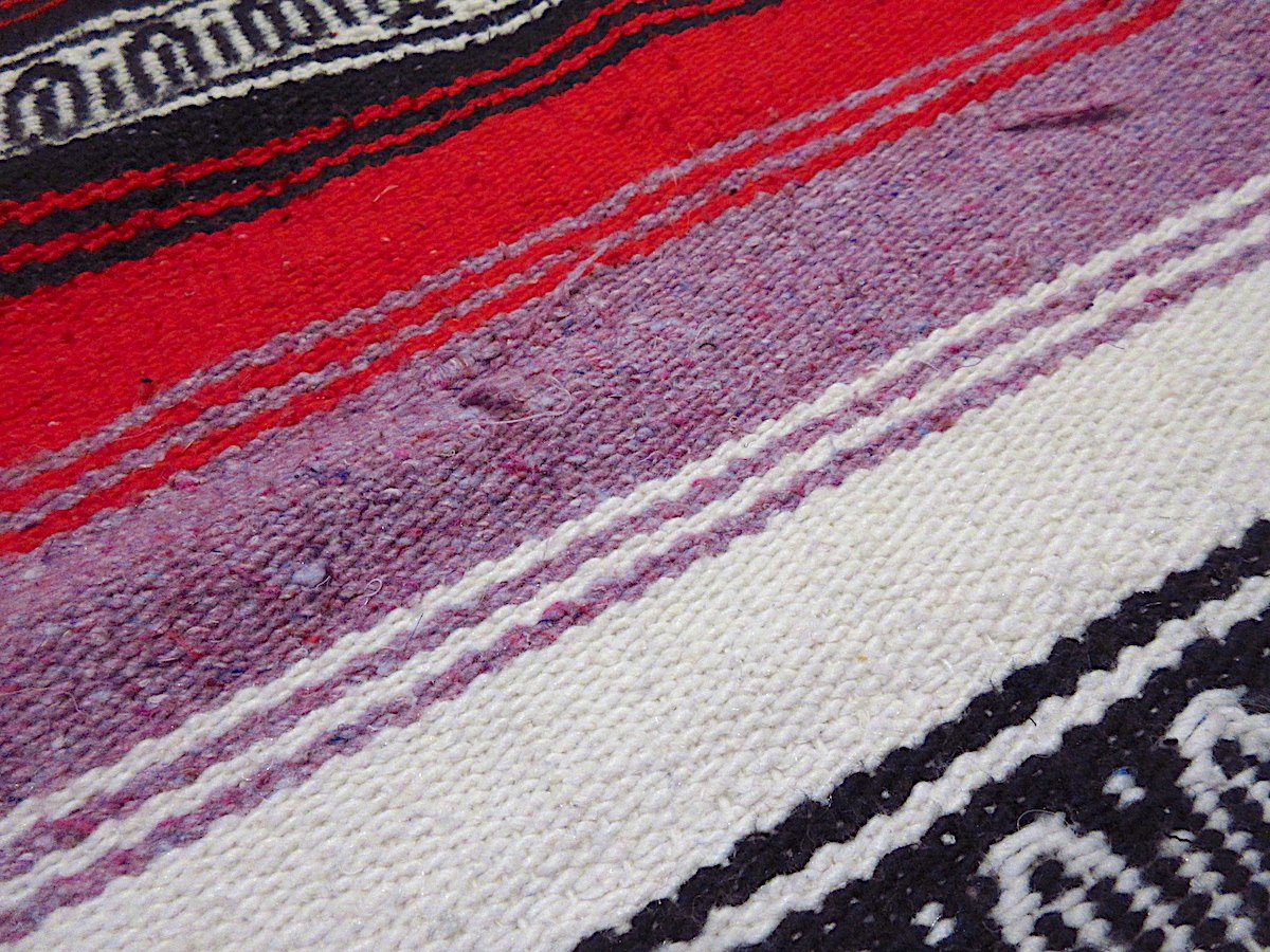 ビンテージ○メキシカンラグ約201cm × 約131cm○240901m1-rug