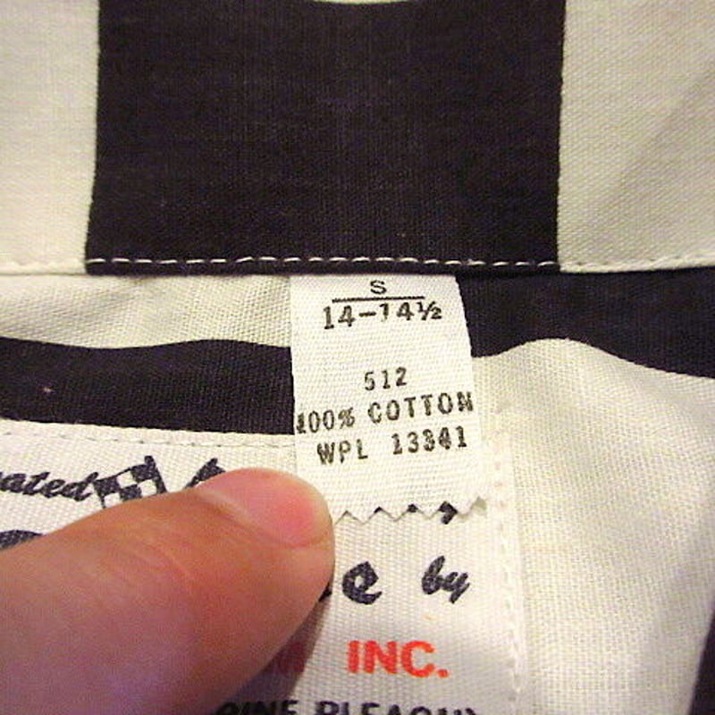 ビンテージ60's○DEADSTOCK Firestoneチェッカーフラッグシャツsize S