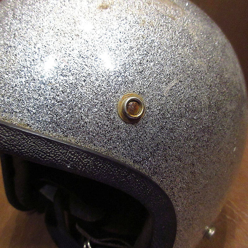 ビンテージ70's○MONARCH X1001ジェットヘルメットメタリックシルバー