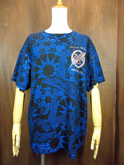 ジミー・ペイジ&ロバート・プラント　Tシャツ ビンテージ90's○Jimmy Page Robert PlantツアーTシャツ黒size L