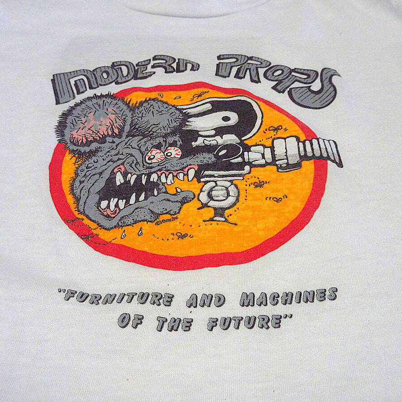 ビンテージ80's○RAT FINK MODERN PROPS両面プリントTシャツ白size 