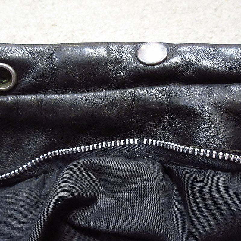 ビンテージ70's○レザーダブルライダースジャケット黒size 46 ビンテージ70's○レザーダブルライダースジャケット黒size 46