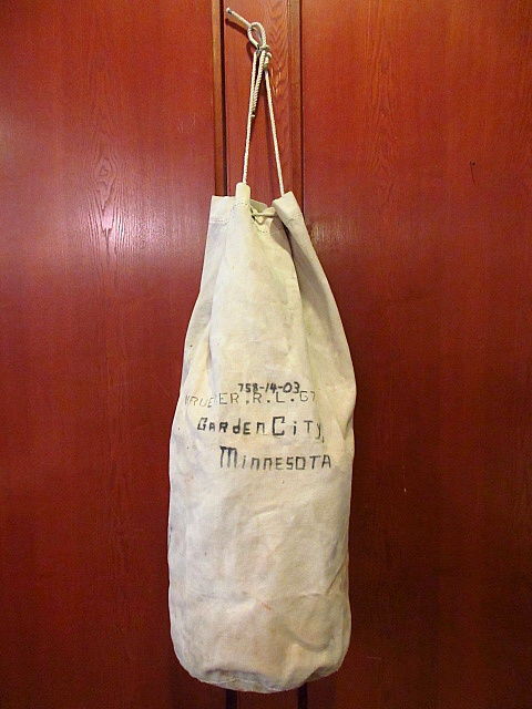 ビンテージ50's○ハンドペイント入りミリタリーキャンバス