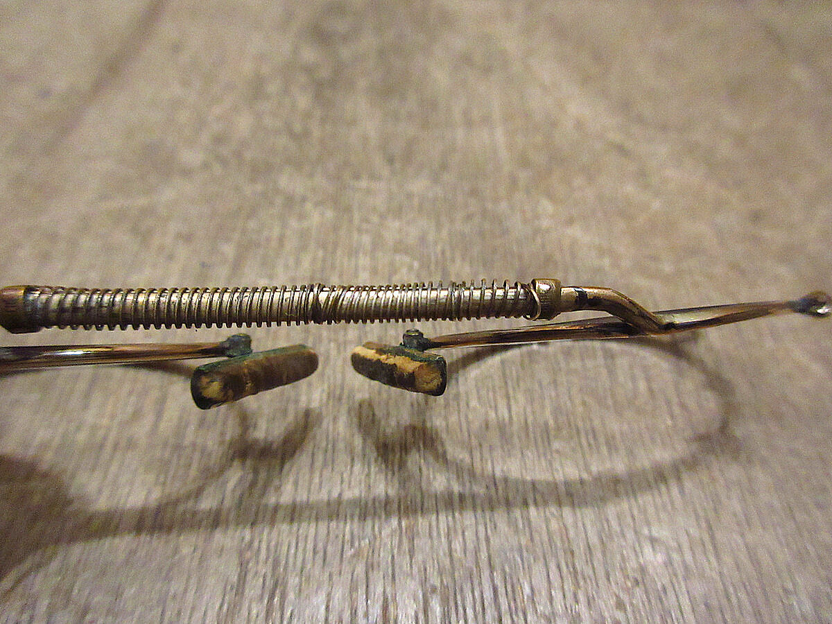 ビンテージ~30's○バースプリング型フィンチ眼鏡○221129i1-eygls