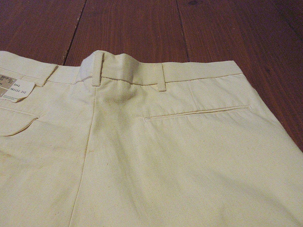 ビンテージ70's80's○Searsツータックテーパードパンツ生成り実寸W86cm