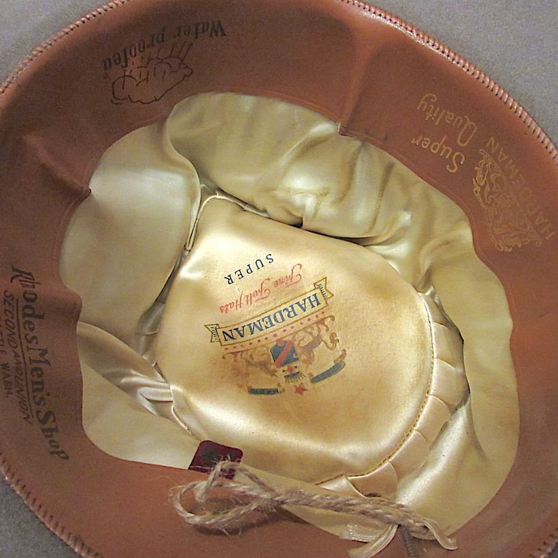 40s French vintageのハット ビンテージ40's○HARDEMANフェドラハットsize 7 1/8○251023z2-m-