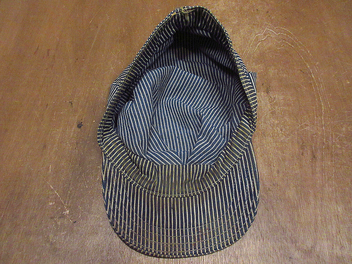 ビンテージ50's○PENNEY'S PAY DAYヒッコリーストライプワークキャップ