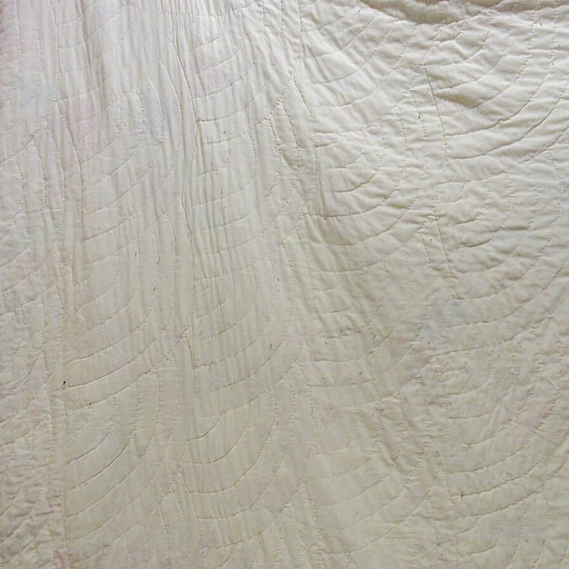 ビンテージ70's○Laura H. Gordonパッチワークキルトマルチカバーsize