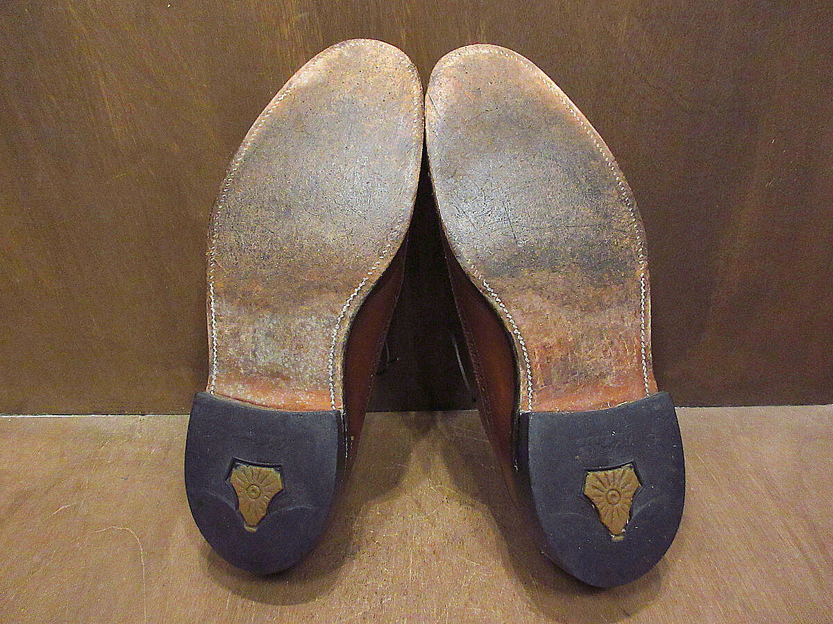 ビンテージ80's○MASONウイングチップシューズ茶size 9 1/2D ビンテージ80's○MASONウイングチップシューズ茶size 9 1/2D