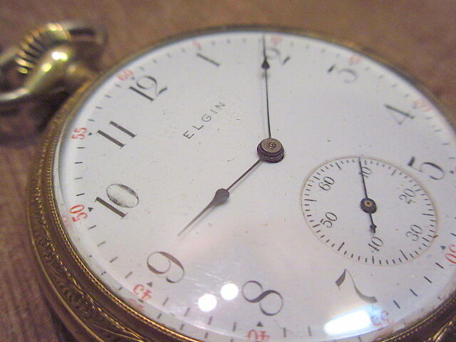 ビンテージ クロック　エルジン エルジン 経年の味と雰囲気が立つアンティーク腕時計 1930年頃