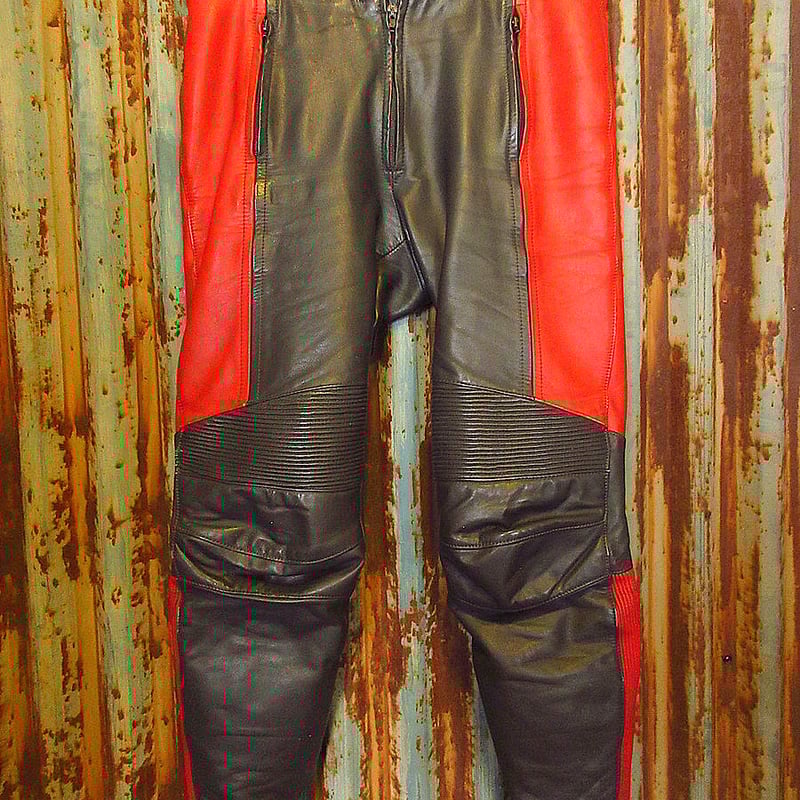 ビンテージ80's○BMWレザーレーシングスーツ黒×赤×青size L ビンテージ80's○BMWレザーレーシングスーツ黒×赤×青size L