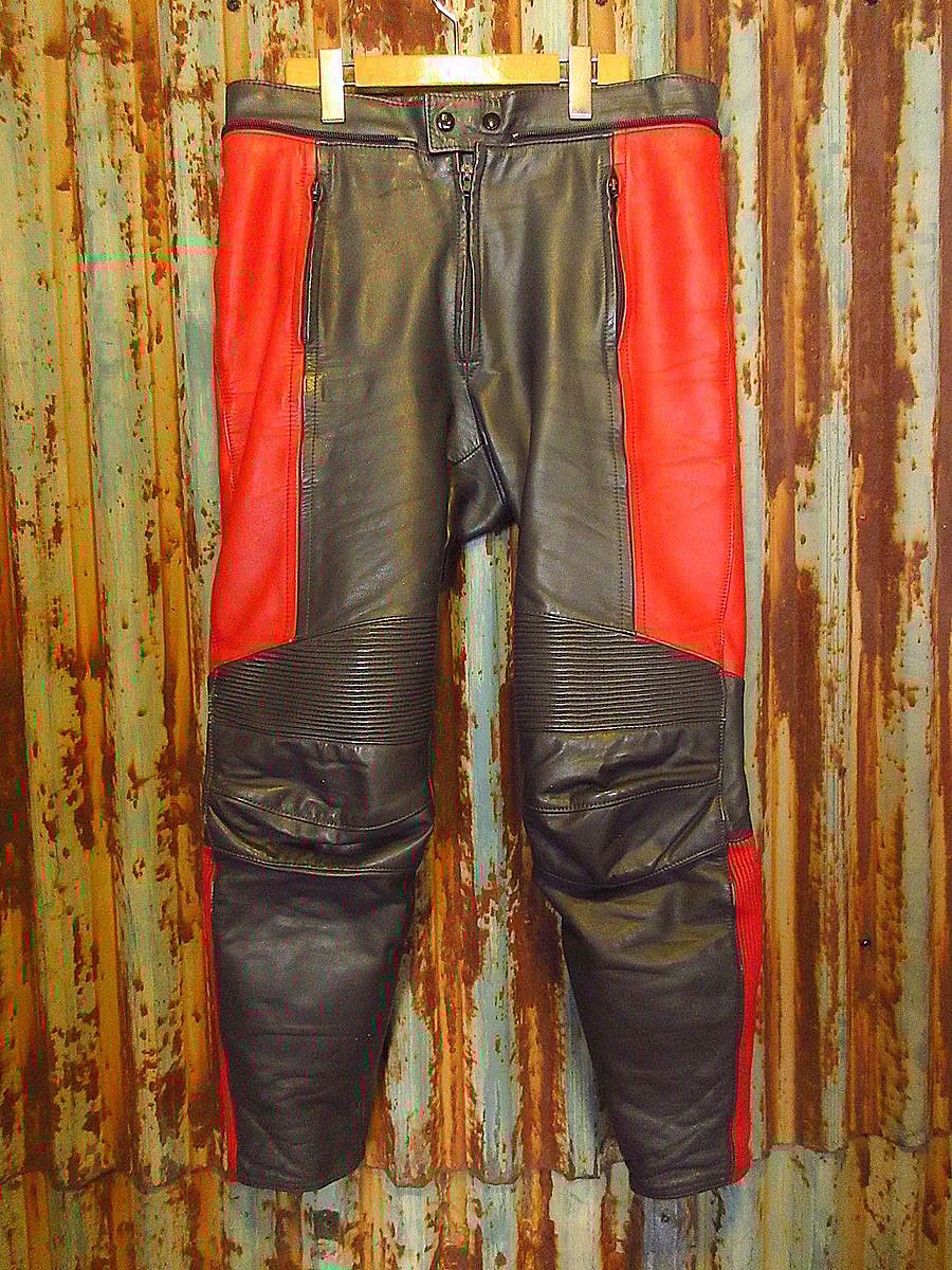 ビンテージ80's○BMWレザーレーシングスーツ黒×赤×青size L ビンテージ80's○BMWレザーレーシングスーツ黒×赤×青size L