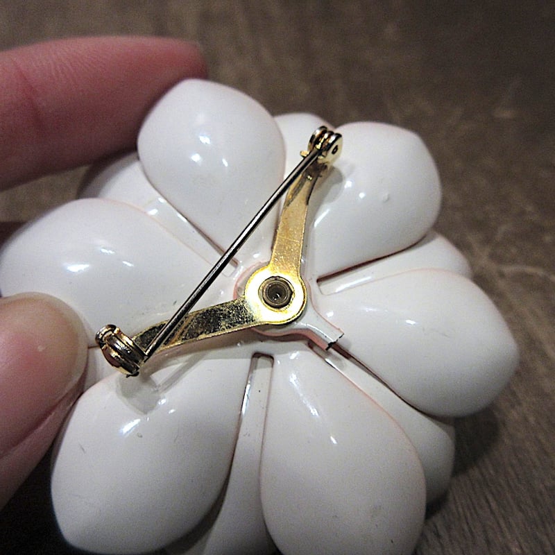 ビンテージ60's70's○フラワーブローチ○251122n7-brc花レトロ