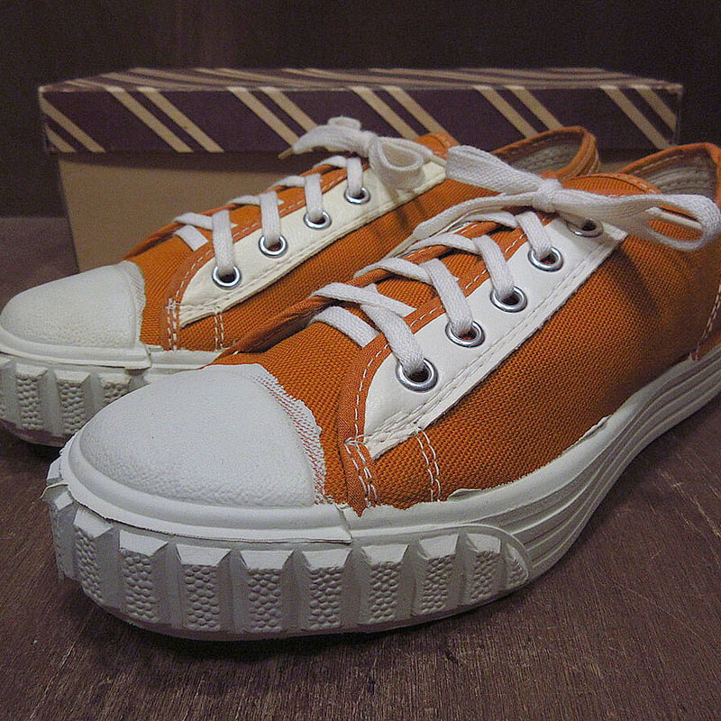 ビンテージ70's○DEADSTOCK LA CROSSEボーイズキャンバススニーカー3 1/
