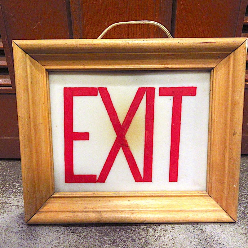ビンテージ○EXITサインライト○231120m2-lmp店舗看板照明 ビンテージ○EXITサインライト○231120m2-lmp店舗看板照明