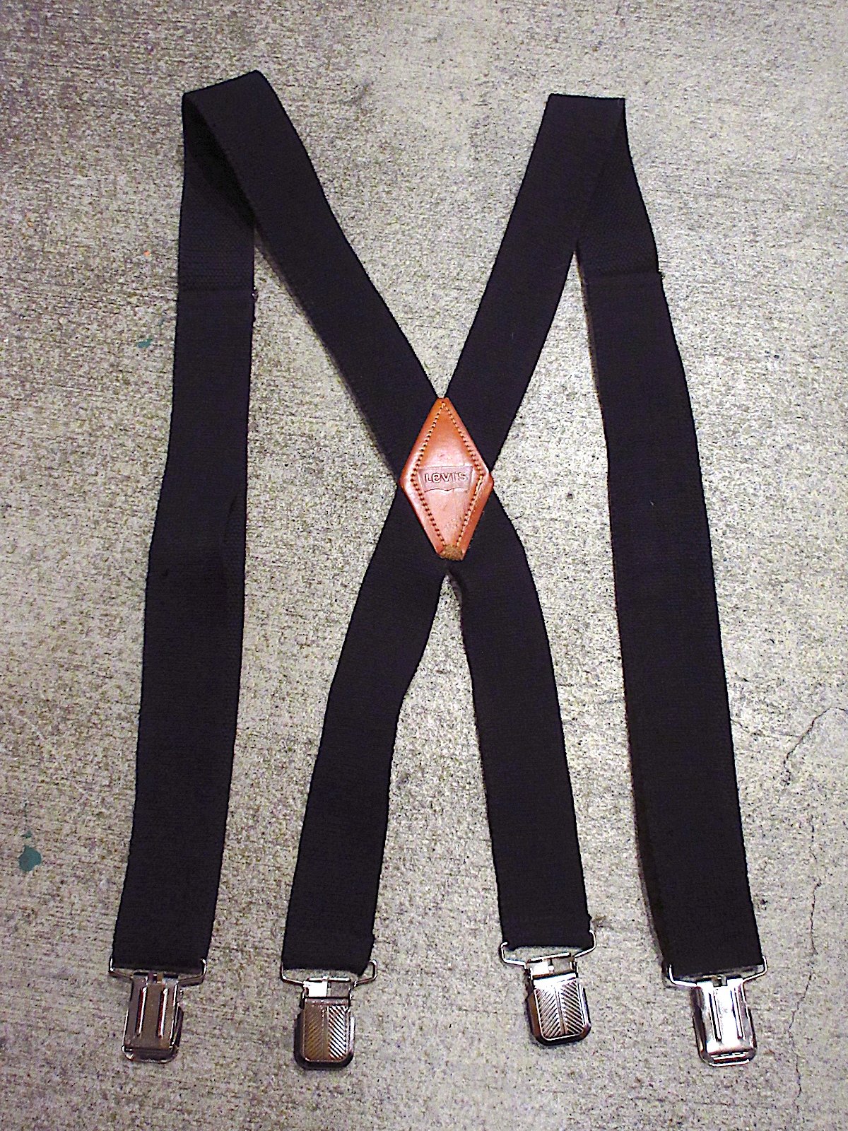 ビンテージ○Levi'sクリップ式サスペンダー黒○240125c5-ssp