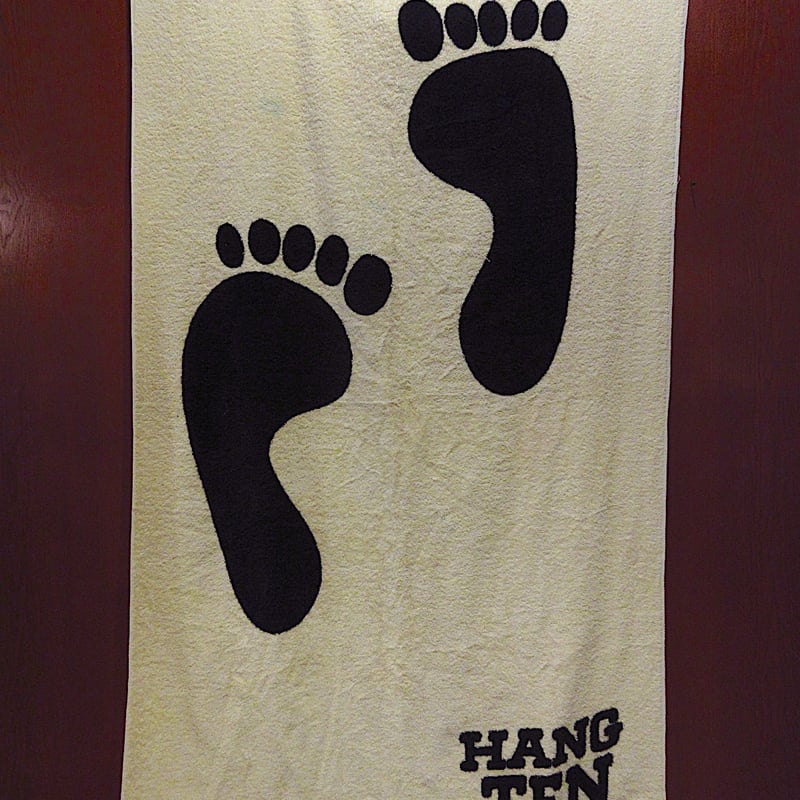 ビンテージ70's80's○HANG TENプリントタオルsize 約152cm×約