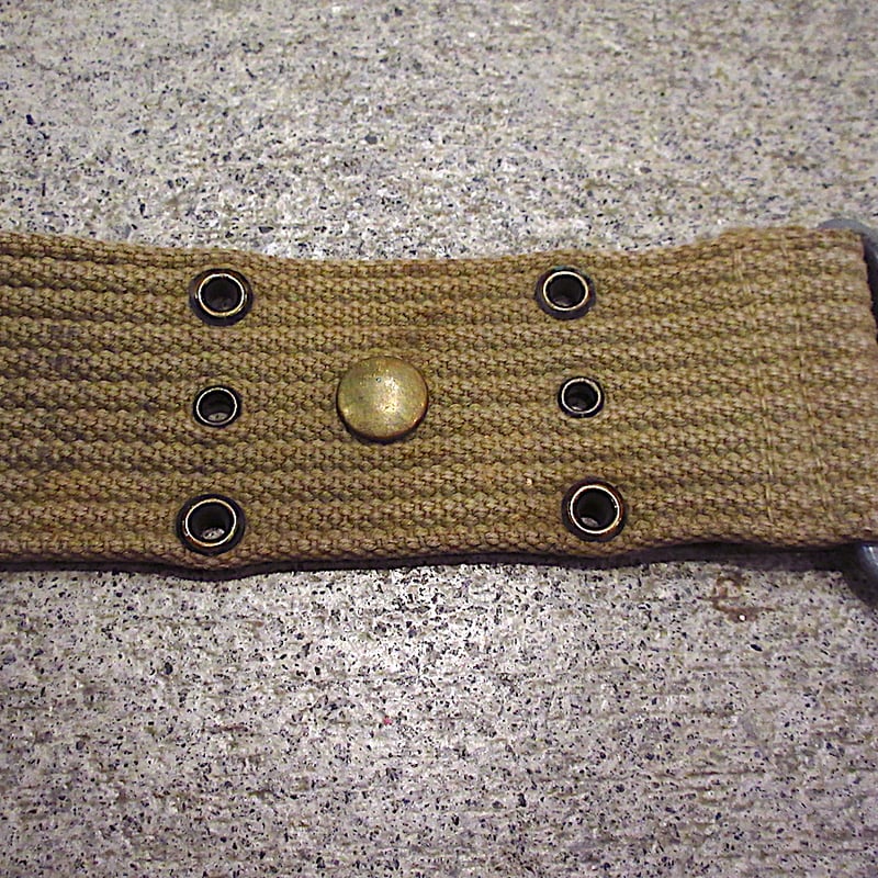 ビンテージ40's○ミリタリーキャンティーンポーチ付きピストルベルト