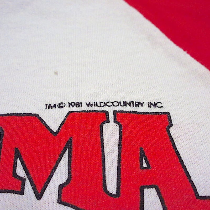 80sラグランTシャツALABAMAバンド84 ビンテージ80's○ALABAMAキッズ両面プリントラグランツアーTシャツ赤