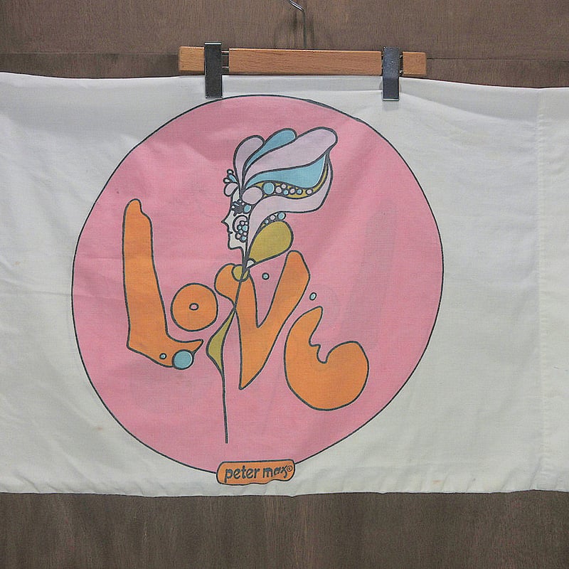 ビンテージ70's○Peter Maxピローケース○250429j5-otclct