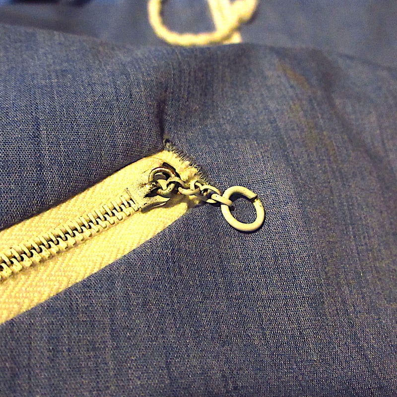 ビンテージ70's○SEARSジップパーカー青size LARGE○250909j6-m-jk